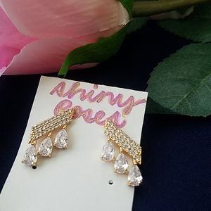 Stud earrings, diamond lookalike